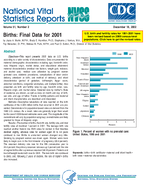 Births Final Data for 2001