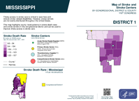 MS Congressional District 01 Stroke and Stroke Centers Map 119th Congress