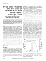 Dead Crow Reports and Location of Human West Nile Virus Cases Chicago 2002