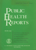 Public Health Reports  v 69 no 8  cover