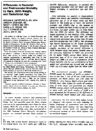 Differences in neonatal and postneonatal mortality by race birth weight and gestational age