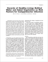Hazards of Healthy Living Bottled Water and Salad Vegetables as Risk Factors for Campylobacter Infection