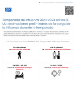 Temporada de influenza 20232024 en los EE UU estimaciones preliminares de la carga de la influenza durante la temporada