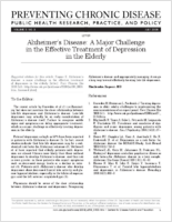 Alzheimers Disease A Major Challenge in the Effective Treatment of Depression in the Elderly