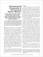 Pneumocystis Pneumonia in HIVpositive Adults Malawi1