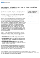 Experiences related to COVID19 at physician offices