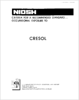 Criteria for a Recommended Standard Occupational Exposure to Cresol 1978