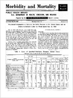 Morbidity and Mortality Weekly Report For release May 27 1960 Vol 9 No 20