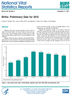 Births Preliminary Data for 2010