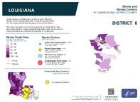 LA Congressional District 06 Stroke and Stroke Centers Map 118th Congress