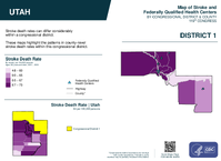 UT Congressional District 01 Stroke and Federally Qualified Health Centers Map 119th Congress