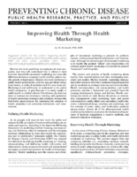 Improving Health Through Health Marketing