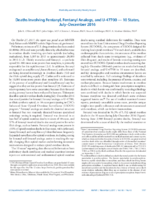 Deaths Involving Fentanyl Fentanyl Analogs and U47700  10 States JulyDecember 2016