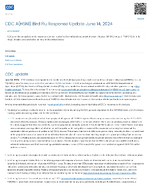 CDC AH5N1 Bird Flu Response Update