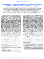 Hospitalizations of Children and Adolescents with LaboratoryConfirmed COVID19  COVIDNET 14 States July 2021January 2022