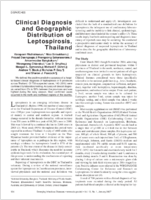 Clinical Diagnosis and Geographic Distribution of Leptospirosis Thailand