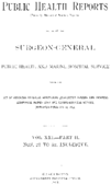 Public Health Reports  v XXI Part II nos 27 to 52 inclusive  cover
