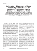 Laboratory Diagnosis of Four Recent Sporadic Cases of Communityacquired SARS Guangdong Province China