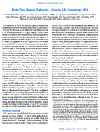 Ebola Virus Disease Outbreak  Nigeria JulySeptember 2014