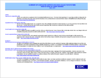 Summary of completed surveys and data collection systems June 2012
