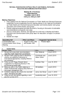 National Conversation on Public Health and Chemical Exposures Education and Communication Workgroup Meeting No Meeting No 8 Summary Teleconference Thursday June 3 2010 230 PM400 PM Edt Final Document October 5 2010