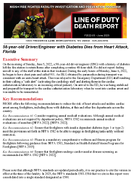 Line of Duty Death Report F202205 58YearOld DriverEngineer with Diabetes Dies from Heart Attack Florida