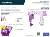 AR Congressional District 03 Stroke and Federally Qualified Health Centers Map 119th Congress