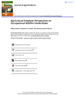 Agricultural Employer Perspectives on Occupational Wildfire Smoke Rules