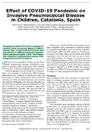 Effect of COVID19 Pandemic on Invasive Pneumococcal Disease in Children Catalonia Spain