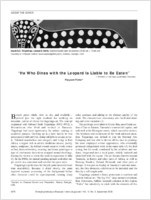 He Who Dines with the Leopard Is Liable To Be Eaten