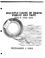 Multiple cause of death public use tape  ICDA8 1968 1978
