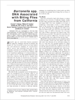 Bartonella spp DNA Associated with Biting Flies from California