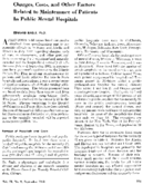 Charges costs and other factors related to maintenance of patients in public mental hospitals