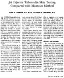 Jet injector tuberculin skin testing compared with Mantoux method