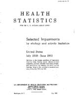 Selected impairments by etiology and activity limitation United States July 1959June 1961
