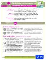 mPINC 2013 Survey CDC Survey of Maternity Practices in Infant Nutrition and Care Rhode Island Results Report