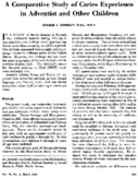 A comparative study of caries experience in Adventist and other children
