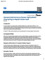 General Maintenance Person Asphyxiated Attempting to Repair Water Leak FACE 8723