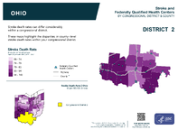 OH Congressional District 02 Stroke and Federally Qualified Health Centers Map 118th Congress