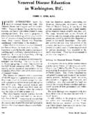 Venereal disease education in Washington DC