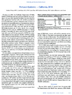 Pertussis Epidemic  California 2014