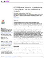 Characterization of Human Balance Through a Reinforcement LearningBased Muscle Controller