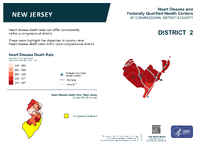 NJ Congressional District 02 Heart Disease and Federally Qualified Health Centers Map 118th Congress