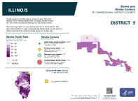 IL Congressional District 05 Stroke and Stroke Centers Map 118th Congress