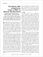 European Bat Lyssavirus Type 2 RNA in Myotis daubentonii