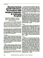 Mycobacterium goodii Infections Associated with Surgical Implants at Colorado Hospital