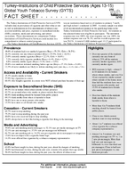 2005 Turkey  Institutions of Child Protective Services Ages 1315 Global Youth Tobacco Survey GYTS Fact Sheet