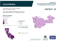 CA Congressional District 38 Stroke and Federally Qualified Health Centers Map 118th Congress