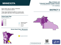 MN Congressional District 02 Stroke and Federally Qualified Health Centers Map 119th Congress