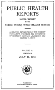 Public Health Reports  v 31 no 28  cover